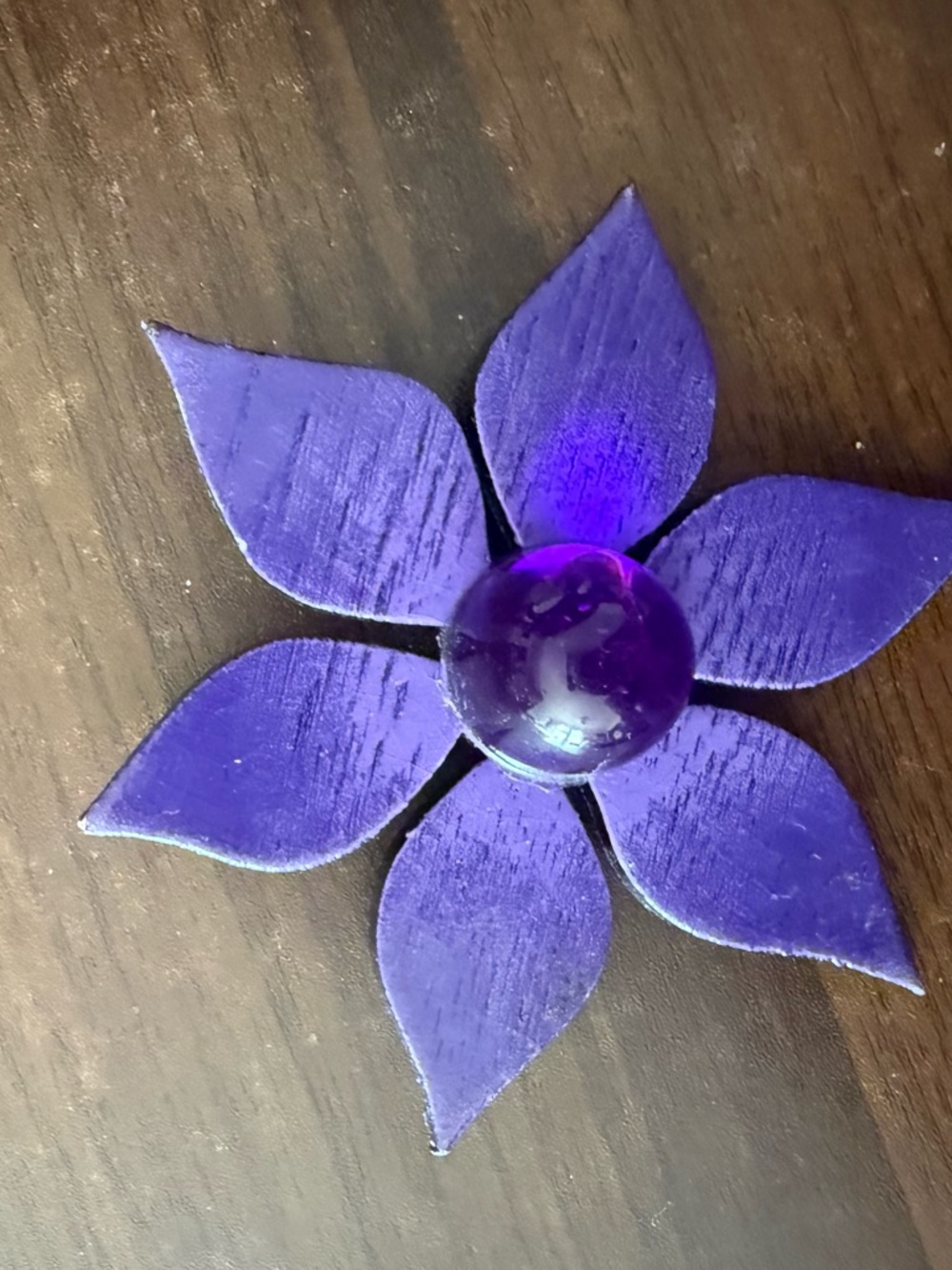Purple Floral Decorative Brooch - Unbranded
